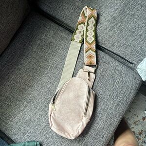 light pink crossbody bag